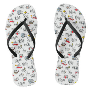 Hübsche Katzen, Milch und Magie. Flip Flops