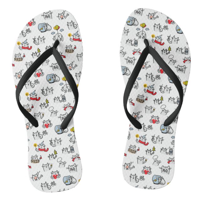 Hübsche Katzen, Milch und Magie. Flip Flops (Fußbett)