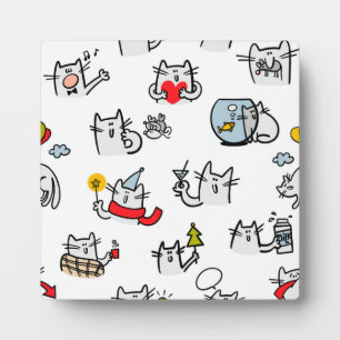 Hübsche Katzen, Milch und Magie. Fotoplatte