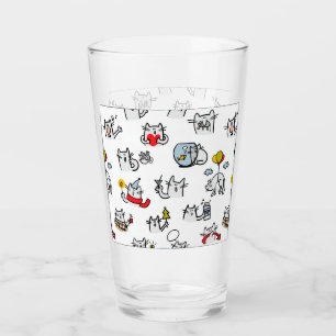 Hübsche Katzen, Milch und Magie. Glas