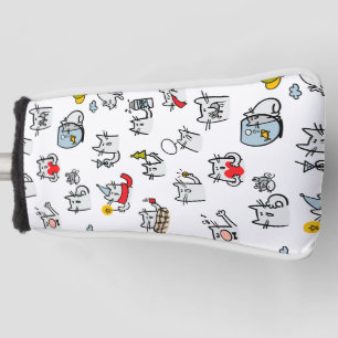Hübsche Katzen, Milch und Magie. Golf Headcover