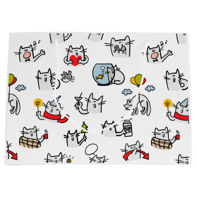 Hübsche Katzen, Milch und Magie. Große Geschenktüte (Vorderseite)