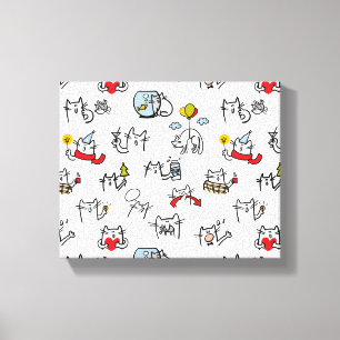 Hübsche Katzen, Milch und Magie. Leinwanddruck