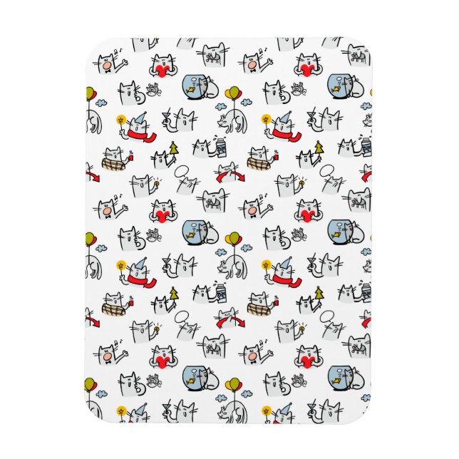 Hübsche Katzen, Milch und Magie. Magnet (Vertikal)