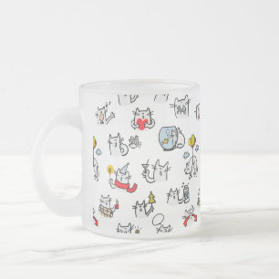 Hübsche Katzen, Milch und Magie. Mattglastasse