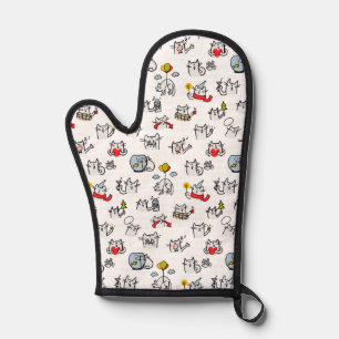 Hübsche Katzen, Milch und Magie. Ofenhandschuh