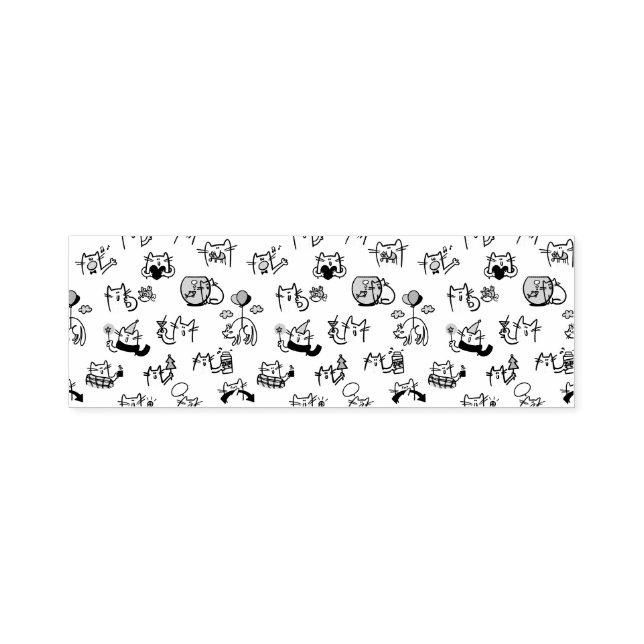 Hübsche Katzen, Milch und Magie. Permastempel (Design)