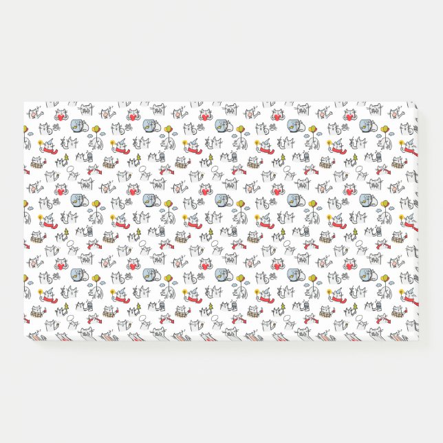 Hübsche Katzen, Milch und Magie. Post-it Klebezettel (Vorderseite)