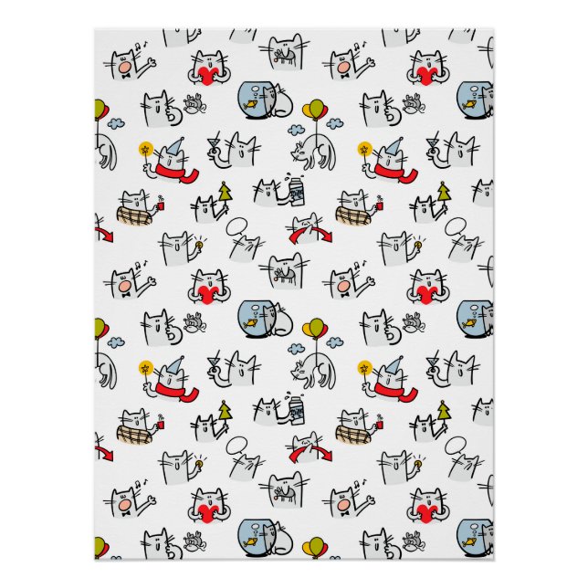 Hübsche Katzen, Milch und Magie. Poster (Vorderseite)