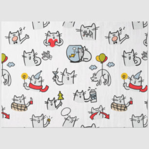 Hübsche Katzen, Milch und Magie. Seidenpapier