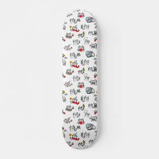 Hübsche Katzen, Milch und Magie. Skateboard