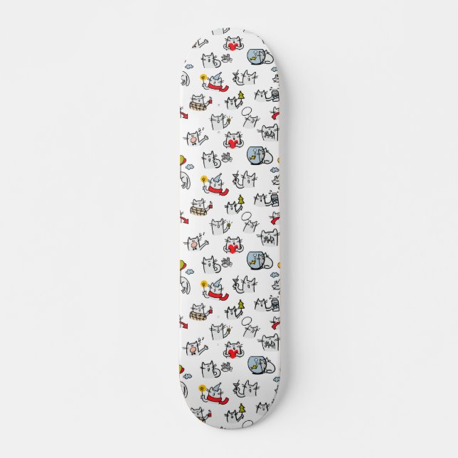 Hübsche Katzen, Milch und Magie. Skateboard (Vorne)