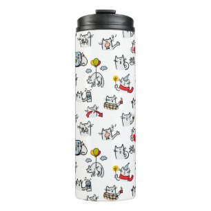 Hübsche Katzen, Milch und Magie. Thermosbecher