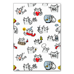 Hübsche Katzen, Milch und Magie. Tischnummer