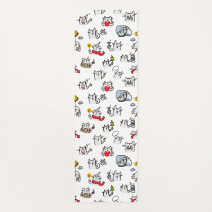 Hübsche Katzen, Milch und Magie. Yogamatte