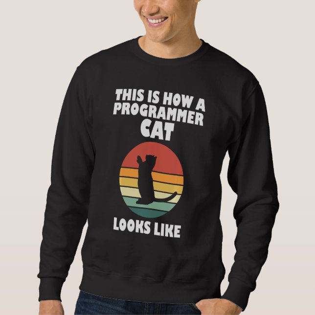 Hübsche Katzen und Programmieringenieure stellen s Sweatshirt (Vorderseite)