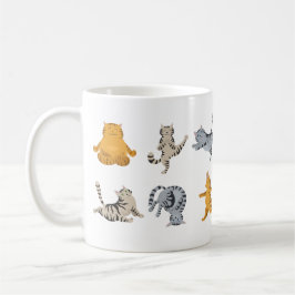 Hübsche Katzen Yoga-Pose Kaffeetasse