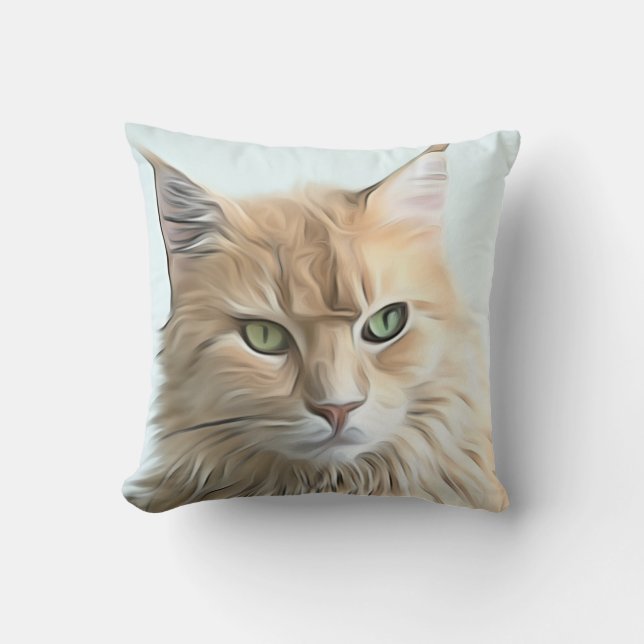 Hübsche Katzenarbeit Kissen (Vorderseite)