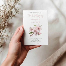 Hübsche Kirschblüte Blume Einladung zur Hochzeit