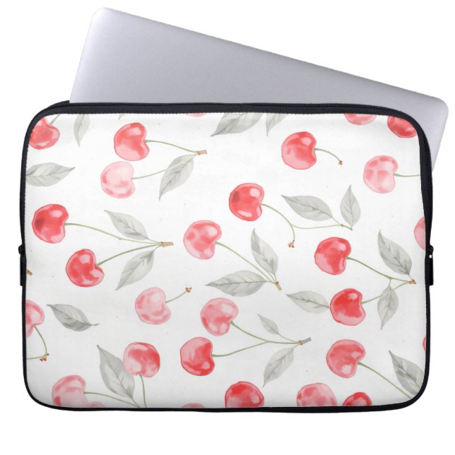 Hübsche Kirschfrucht Muster Laptopschutzhülle (Vorderseite)