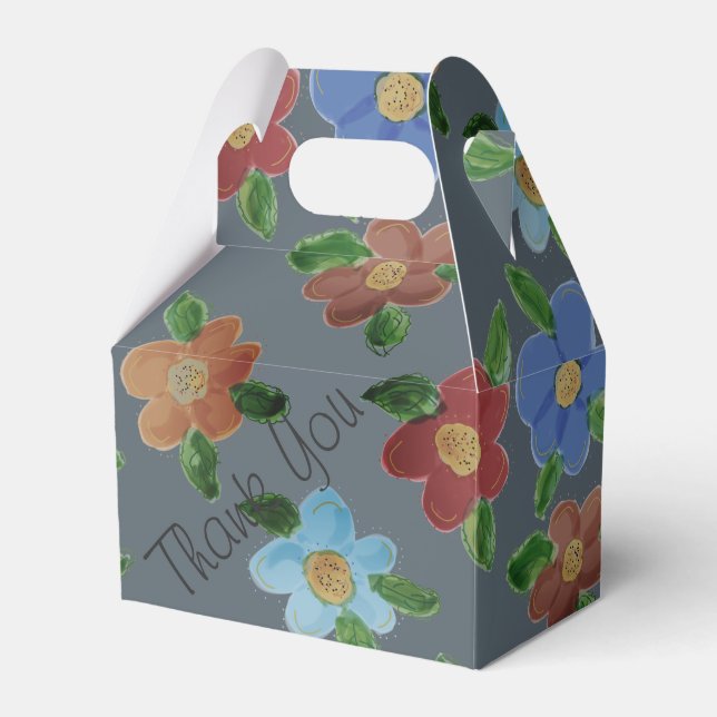 Hübsche Kiste mit Blume Geschenkschachtel (Vorderseite)