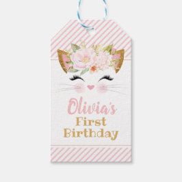 HÜBSCHE KITTY Girl's Cat Birthday Gefallen Geschenkanhänger