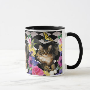 Hübsche Kittykatze in der Fantasiegarten-Tasse Tasse