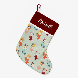 Hübsche Kittys Personalisiert Kleiner Weihnachtsstrumpf