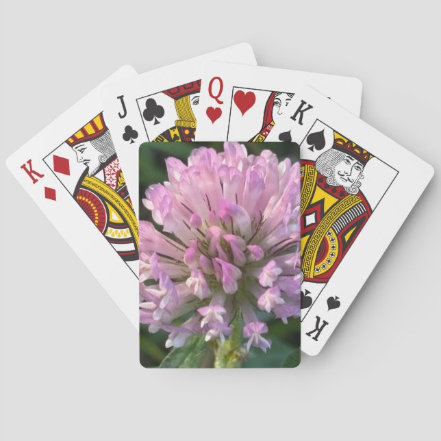 Hübsche Kleeblüte  Spielkarten (Rückseite)