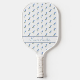 Hübsche kleine blaue Blumen Damen Mädchenhaft  Pickleball Schläger
