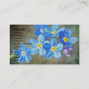 Hübsche kleine blaue Blumen Visitenkarte