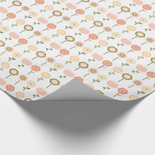 Hübsche Kleine Blume in einem Rollenumschlagpapier Geschenkpapier (Ecke)