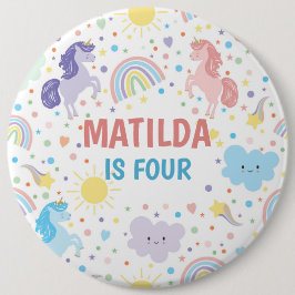 Hübsche Kleine Einhörner Runde Abzeichen Button