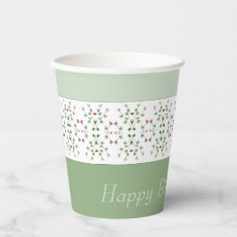 Hübsche kleine florale Akzentuierung Pappbecher