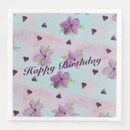 Hübsche kleine Lila Rosa und blaues Papier Napkins Serviette
