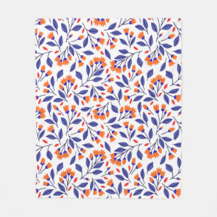Hübsche kleine orangefarbene Blume nahtlos Fleecedecke
