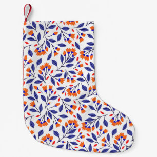 Hübsche kleine orangefarbene Blume nahtlos Kleiner Weihnachtsstrumpf