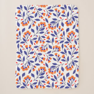 Hübsche kleine orangefarbene Blume nahtlos Sherpadecke