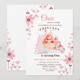 Hübsche kleine Prinzessin Blume Geburtstag Einladung