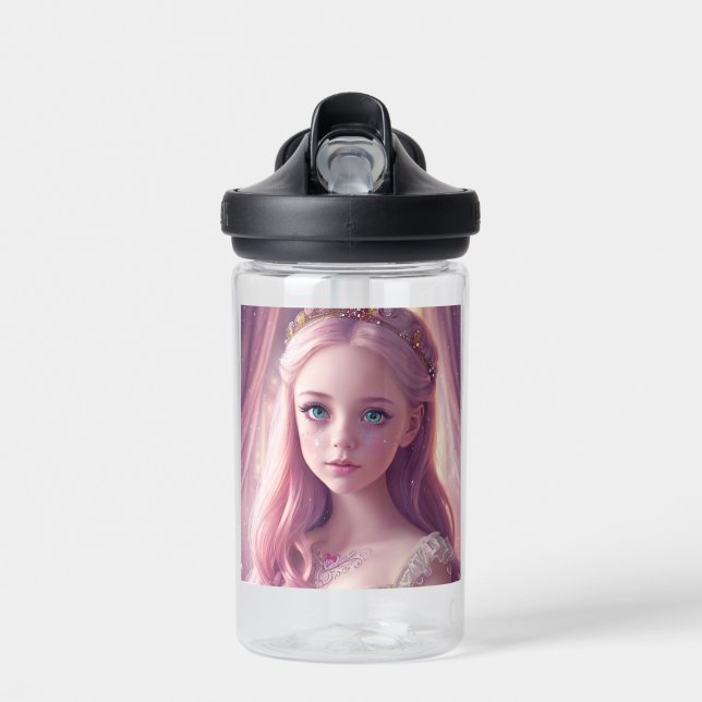 Hübsche kleine Prinzessin Personalisiert Trinkflasche (Vorne)