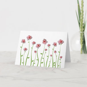 Hübsche kleine Rose Grußkarte Karte