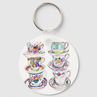 Hübsche kleine Teakups Schlüsselanhänger