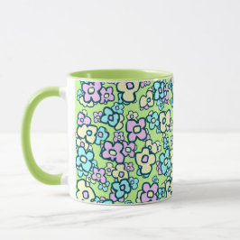Hübsche Kleine Volkskunst Blume Charming fröhlich Tasse