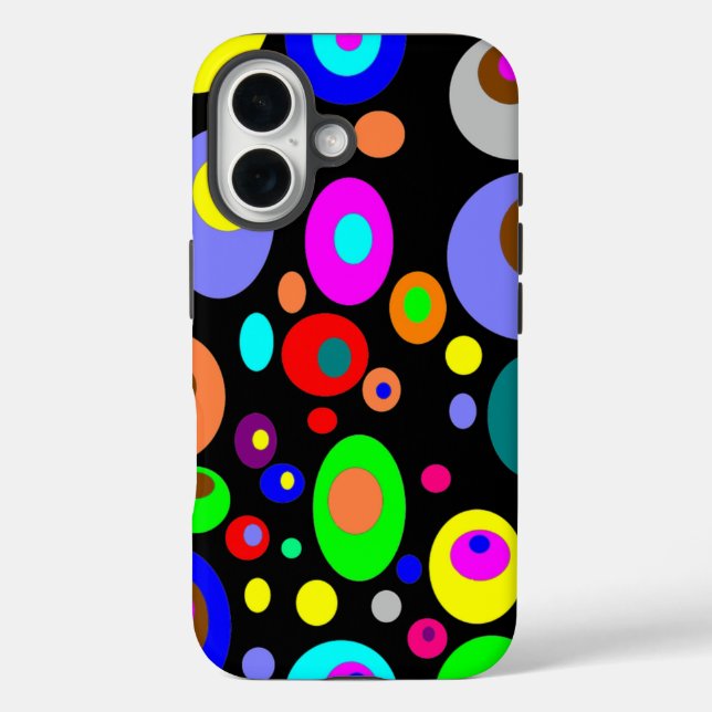 Hübsche Kreise iPhone 16 Hülle (Rückseite)
