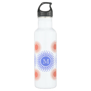 Hübsche Kreise und Monogramm Edelstahlflasche
