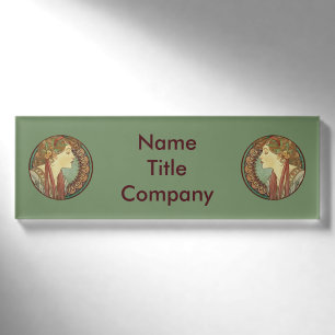 Hübsche Ladys im Mosaikkreis Verlasse Ribbons Hair Namenschild