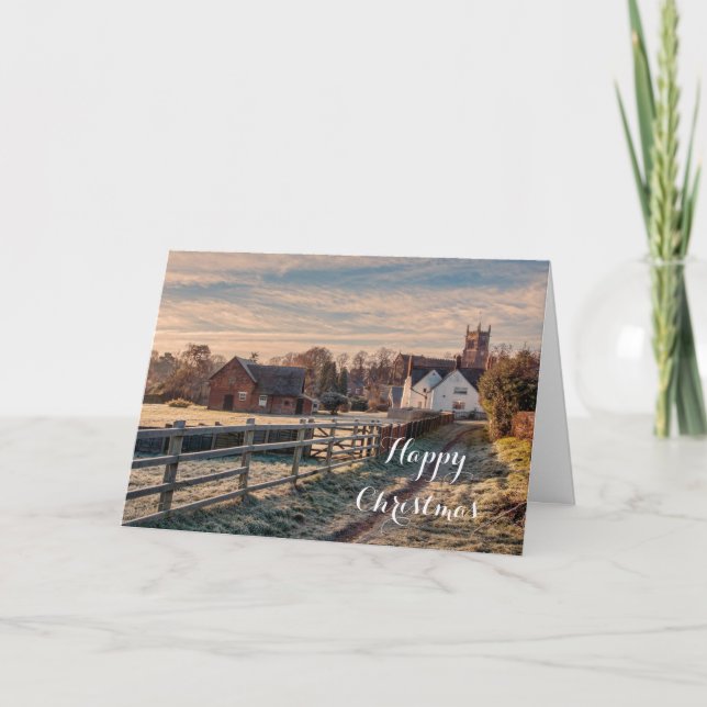 Hübsche ländliche Landschaft Feiertagskarte (Vorderseite)