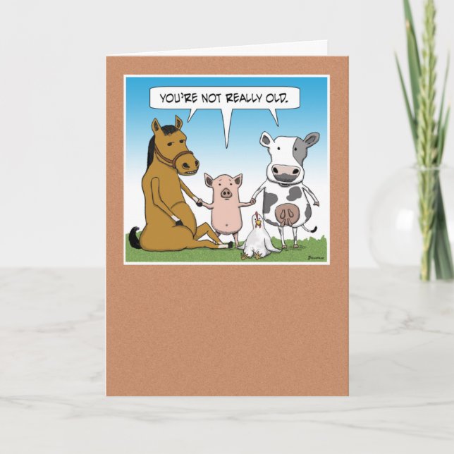 Hübsche Landtiere zum Geburtstag Karte (Vorderseite)