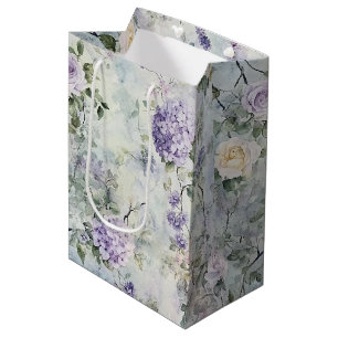 Hübsche Lavendel Creme Rose Blume Brautparty Mittlere Geschenktüte