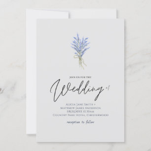 Hübsche Lavender Blume Handwriting Style Wedding